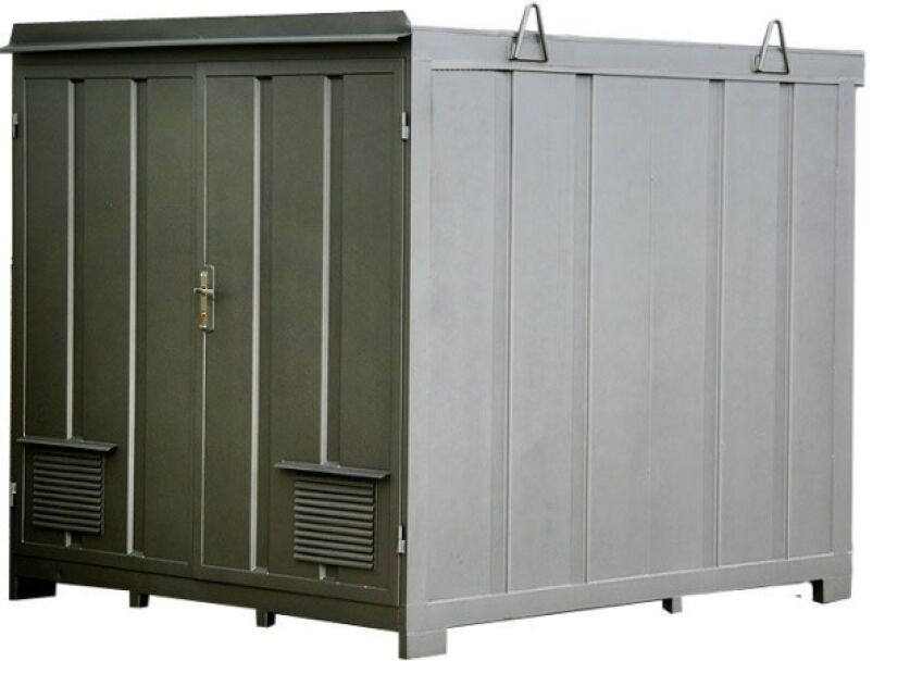 Mobile storage unit with insulated emergency sump (160 x 235 x 235 cm)
