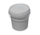 PP KBEL, 1,08L ROUND, WHITE / WHITE, PLASTIC ROSE, INCLUDING LID