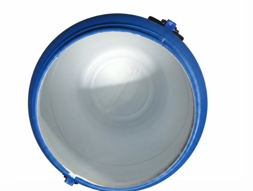 PE drum 90-liter, used, removable lid + lever-type closure with Teflon-coated handle inside(5)
