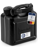 PE KANYSTR 5 L BLACK UN ON FUEL CLOSURE + DRAIN HUB NO.