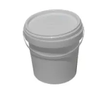 PP KBEL, 1,08L ROUND, WHITE / WHITE, PLASTIC ROSE, INCLUDING LID
