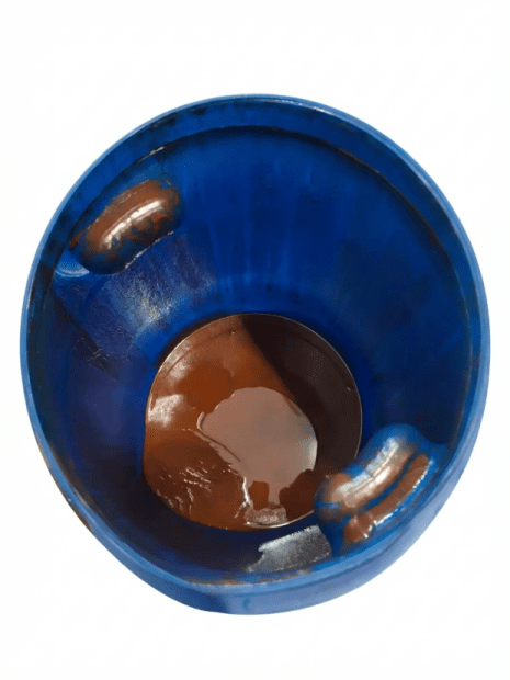 PE BARREL 30L AFTER CHOCOLATE USED WITHOUT UN REMOVABLE LID + LEVER LOCK(3)