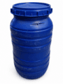 PE BARREL 220 L USED, SCREW LID
