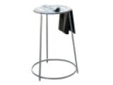 Bag rack with a metal lid
