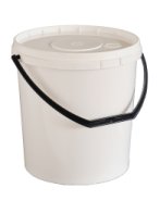 PP KBELÍK 10 L ROUND WHITE / WHITE PLASTIC HOLDER INCLUDING LID (504KS / PALLET)