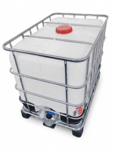 IBC container 600 L refurbished/cleaned without UN PE pallet 150/50 mm coarse thread integrated valve(2)