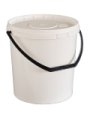 PP KBELÍK 10 L ROUND WHITE / WHITE PLASTIC HOLDER INCLUDING LID (504KS / PALLET)