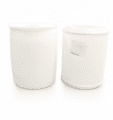 Plastic drum 160-liter natural/white with two liquid plugs