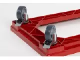 Pallet Cart 2 Swivel Casters + 2 Locking Casters 75 mm Polyurethane 610 x 410 x 120 mm RED, BLUE(3)3