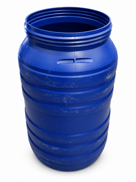 PE BARREL 220 L USED, SCREW LID(3)
