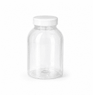 CAN 1100 ML CLEAR 55/100 x 160 MM INCLUDING WHITE SCREW CAP