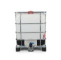 IBC container 600 L refurbished/cleaned without UN PE pallet 150/50 mm coarse thread integrated valve