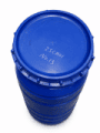 PE BARREL 220 L USED, SCREW LID(2)2