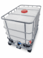 IBC container 600 L refurbished/cleaned without UN PE pallet 150/50 mm coarse thread integrated valve(2)2