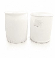 Plastic drum 160-liter natural/white with two liquid plugs