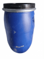 PE BARREL 30L AFTER CHOCOLATE USED WITHOUT UN REMOVABLE LID + LEVER LOCK(5)5