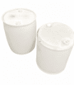 Plastic drum 160-liter natural/white with two liquid plugs(2)2