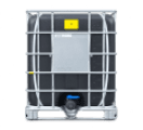 IBC container 1000 L second-grade frame refurbished metal pallet 150/80 mm coarse thread black