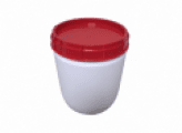 PLASTIC BARREL CURTEC 34L UN WHITE/RED SCREW LID