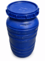 PE BARREL 220 L USED, SCREW LID(5)5