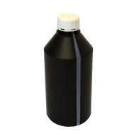 BOTTLE HDPE 1 L BLACK MOGUL CYLINDER WITH BINDING WITHOUT CLOSING