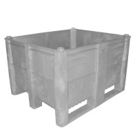 PLASTIC BOX TYPE ACE, DIM. 1200 x 1000 x 740 MM, GRAY, FULL WITH INTEGRATED DRAIN