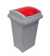 GRAY SORTED WASTE TANK, 55 L VOLUME, RED LID