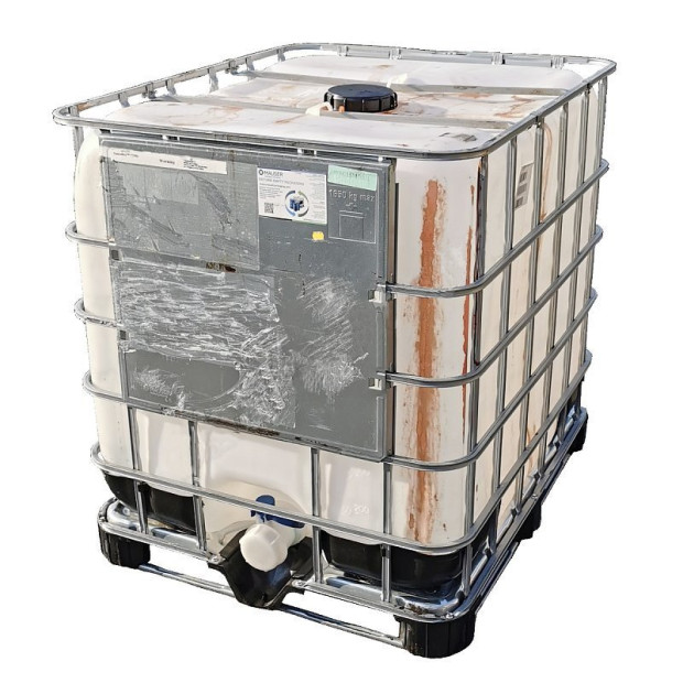 IBC SCHÜTZ 1000 L CONTAINER LOW REASONED / USED WASHED MIX PALLET WITHOUT UNO 150 UPPER LID(3)