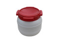 PLASTIC SUD 10.4L UN WHITE / RED SCREWING LID