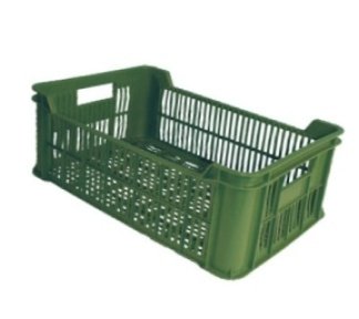PLASTIC CONTAINER 600 X 400 X 220 MM HANDLING PERFORATED RECYCLED