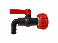PLASTIC FAUCET DN50 MM WITH HOSE REDUCTION 1" (304)