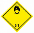 ADR SELF-ADHESIVE STICKER - CLASS 5.1 FLAMMABLE PROMOTING SUBSTANCES (10 x 10 CM) LABEL 29005