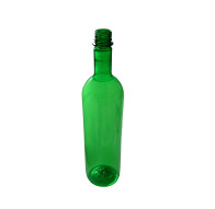 PET BOTTLE 1 L FOR WINE GREEN WITHOUT CLOSING