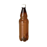 PET BOTTLE 1 L ON BEER BROWN WITHOUT CLOSING
