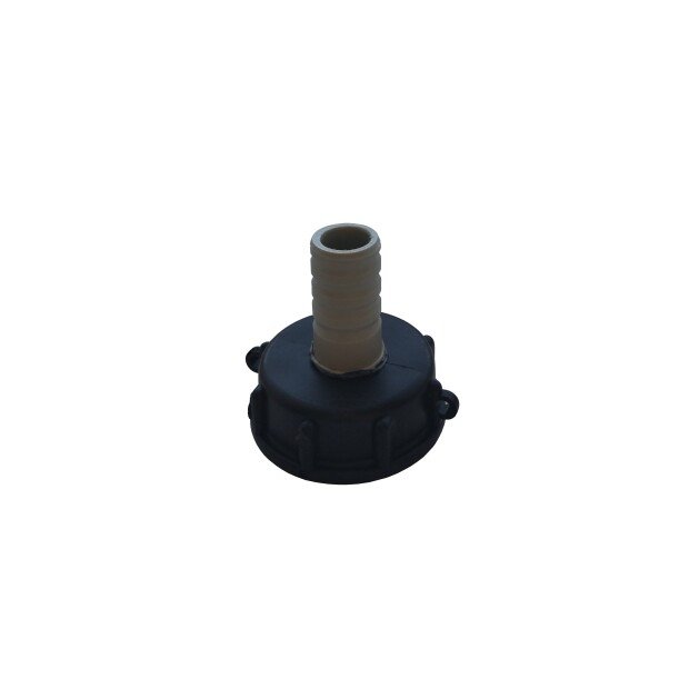 PP REDUCTION DN 50 MM / 20 MM BLACK - 3/4" FINE THREAD